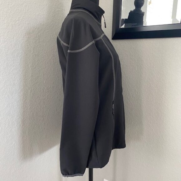 EDDIE BAUER Black Softshell Sandstone Windbreaker Jacket Coat XS - Picture 3 of 11